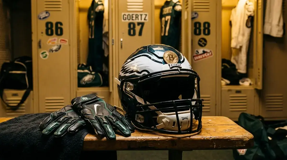 NFL player statistics display with Bitcoin prop bet markets overlay