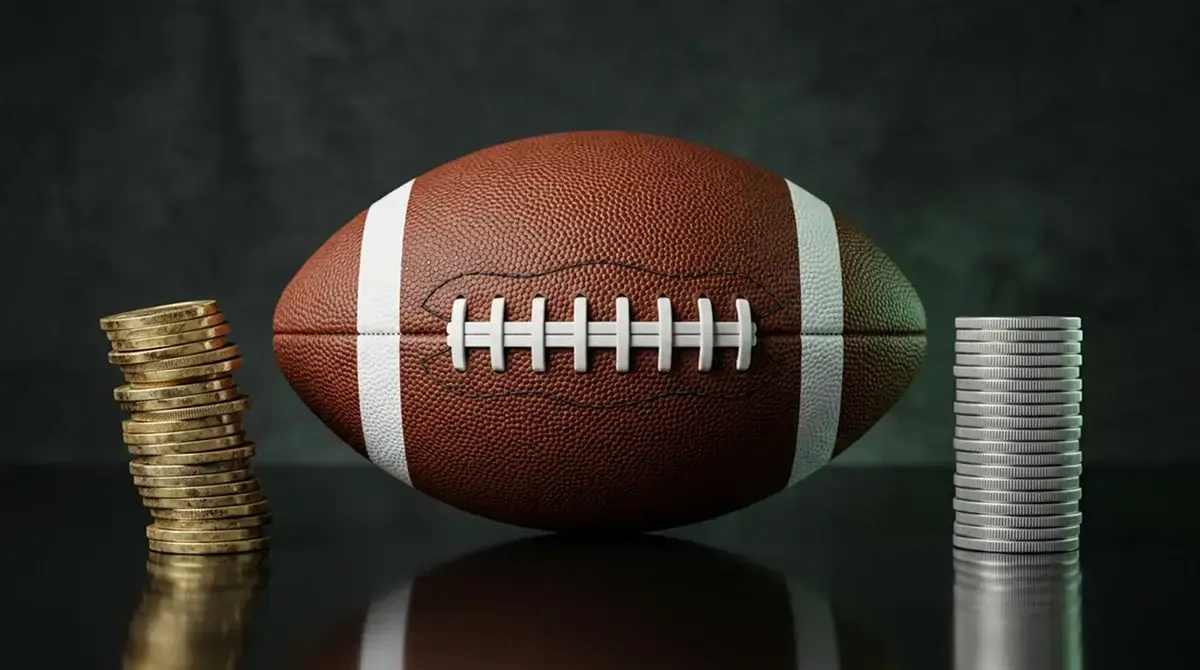 Comparison of USDT and USDC stablecoins for NFL betting showing speed and fee differences